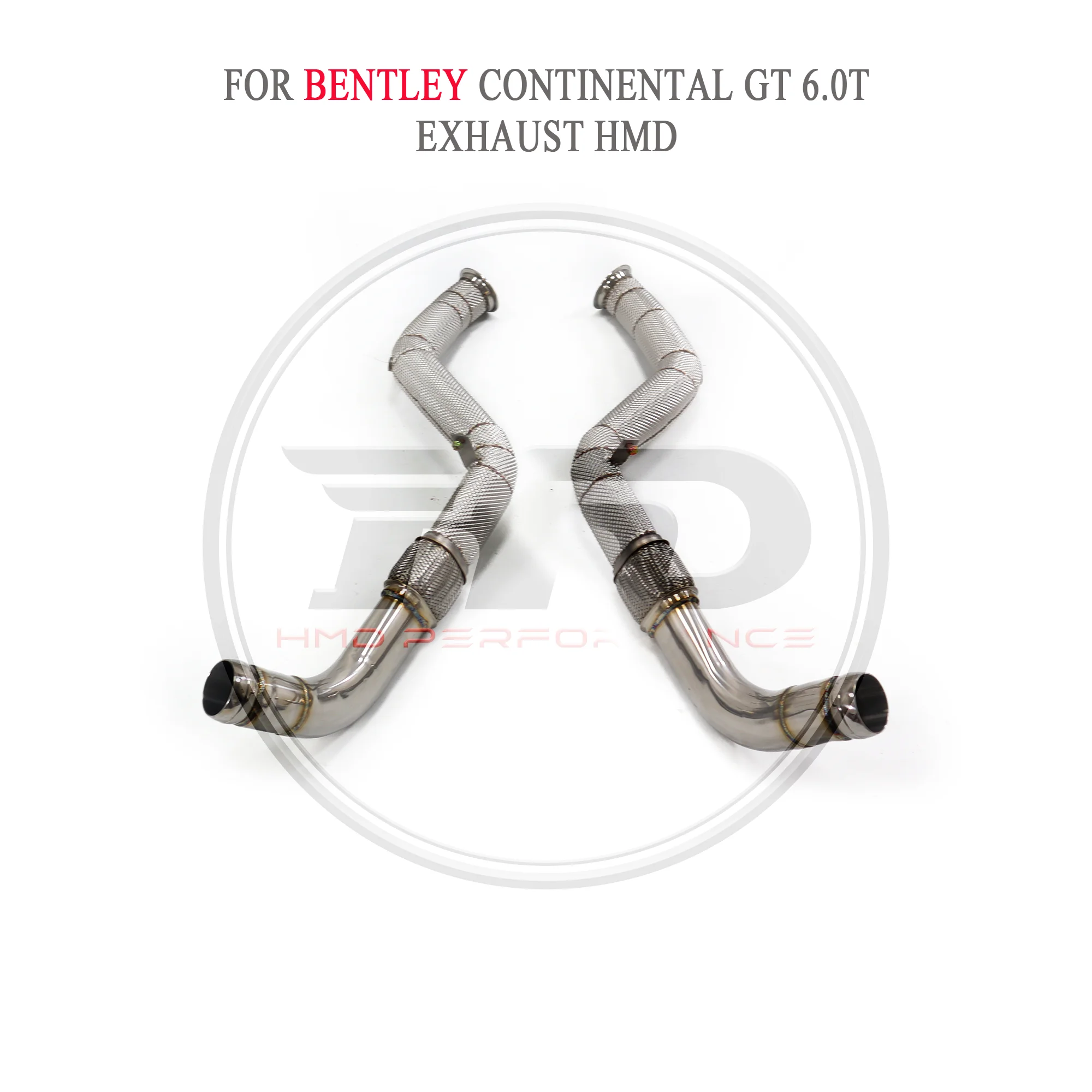 HMD Downpipe for Bentley Continental GT 6.0T Exhaust System Manifold Stainless Steel Performance with Catalytic Car Accessories