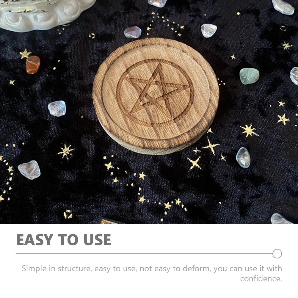 

Pentagram Single Candlestick Stand Wooden Holder Elegant Style Craft Desk Decoration for Wedding Party Tea Light