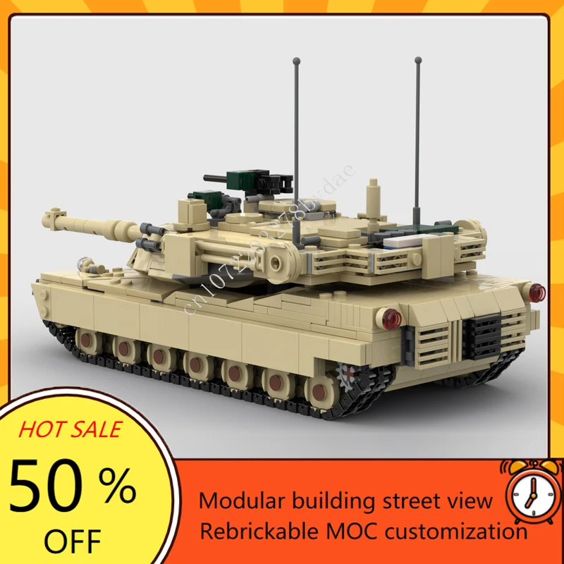 1170 Uds. MOC WW2 serie militar leopardo 2A5 destructor modelo de coche blindado rompecabezas personalizados DIY montaje juguetes de Navidad para niños regalo