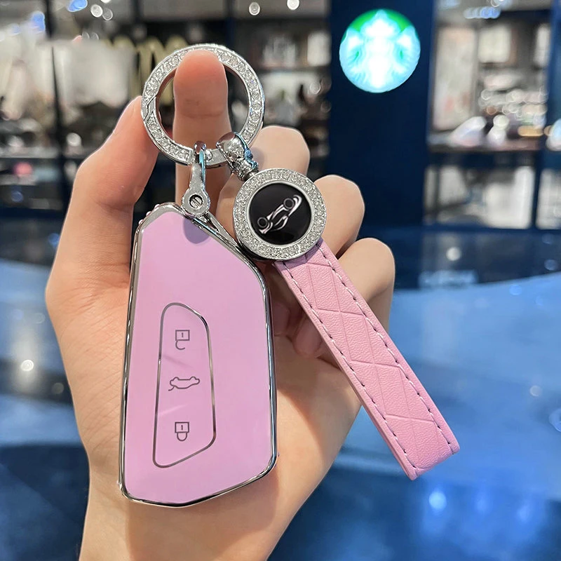 غطاء مفتاح سيارة من البولي يورثان الحراري لفولكس فاجن ، غطاء لفولكس فاجن جولف 8 ، MK8 ، ID.3 ، ID.4 ، كوبرا ، سكودا اوكتافيا A8 ، مقعد ليون MK4 ، 10000 ، Formentor Tarraco #1