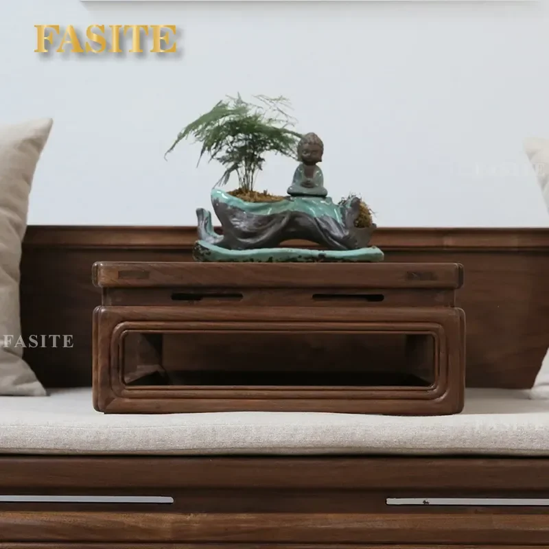 For Living Room New Chinese Style Old Elm Arhat Bed Sofa Dual Purpose Mortise and Tenon Structure Easy Disassembly Elegant