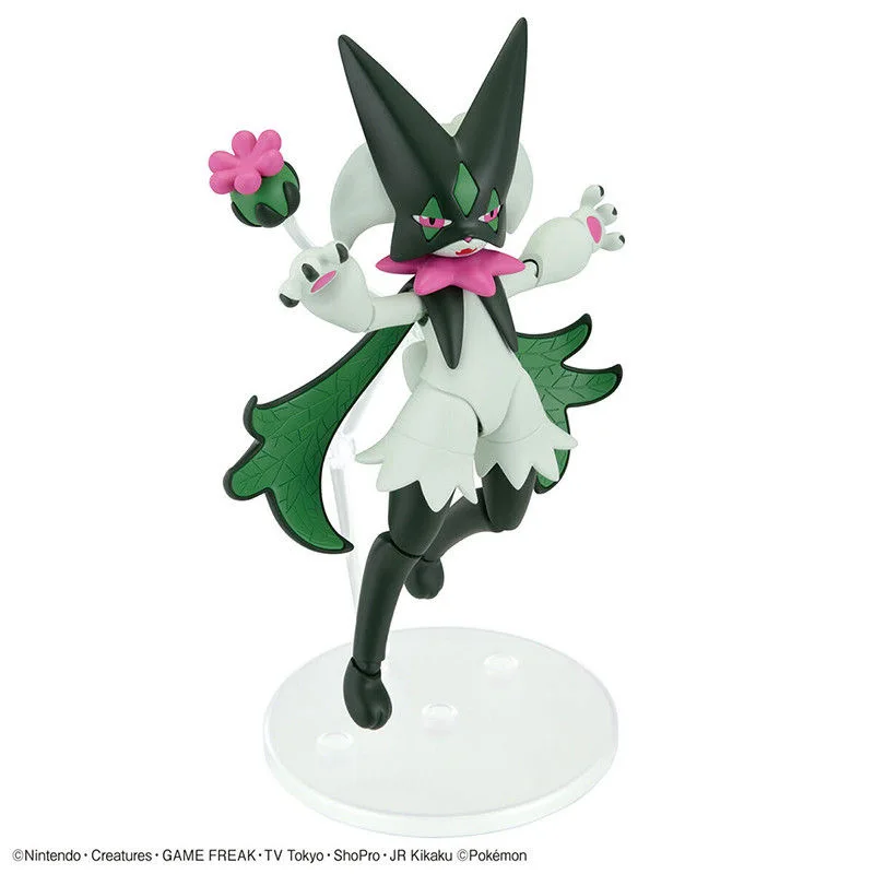 Original bandai pokemon figuras meowscarada anime figura de ação montagem simples modelo colecionável ornamentos modelo brinquedos