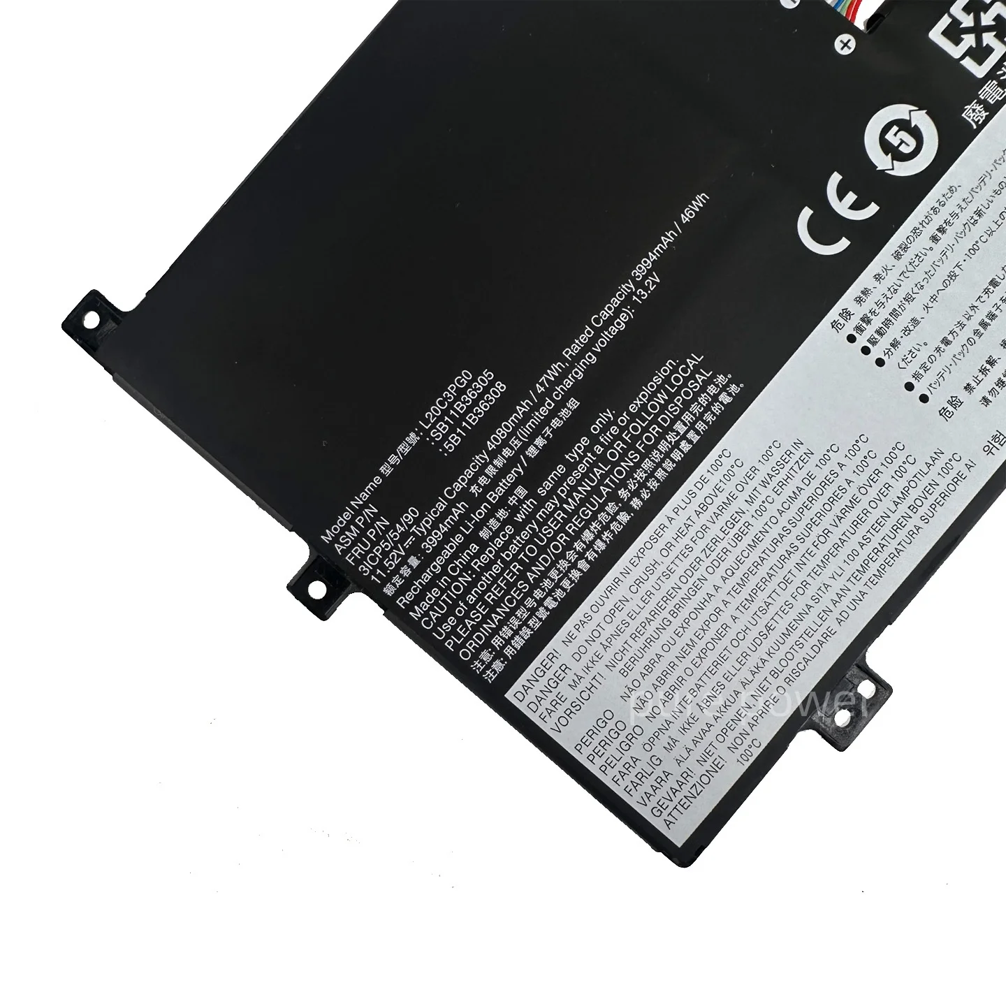 New Laptop Battery L20C3PG0 11.52V 47WH 4080mAh High Quality For Lenovo ThinkPad 100E 300E 500E Chromebook Gen 3 L20D3PG0
