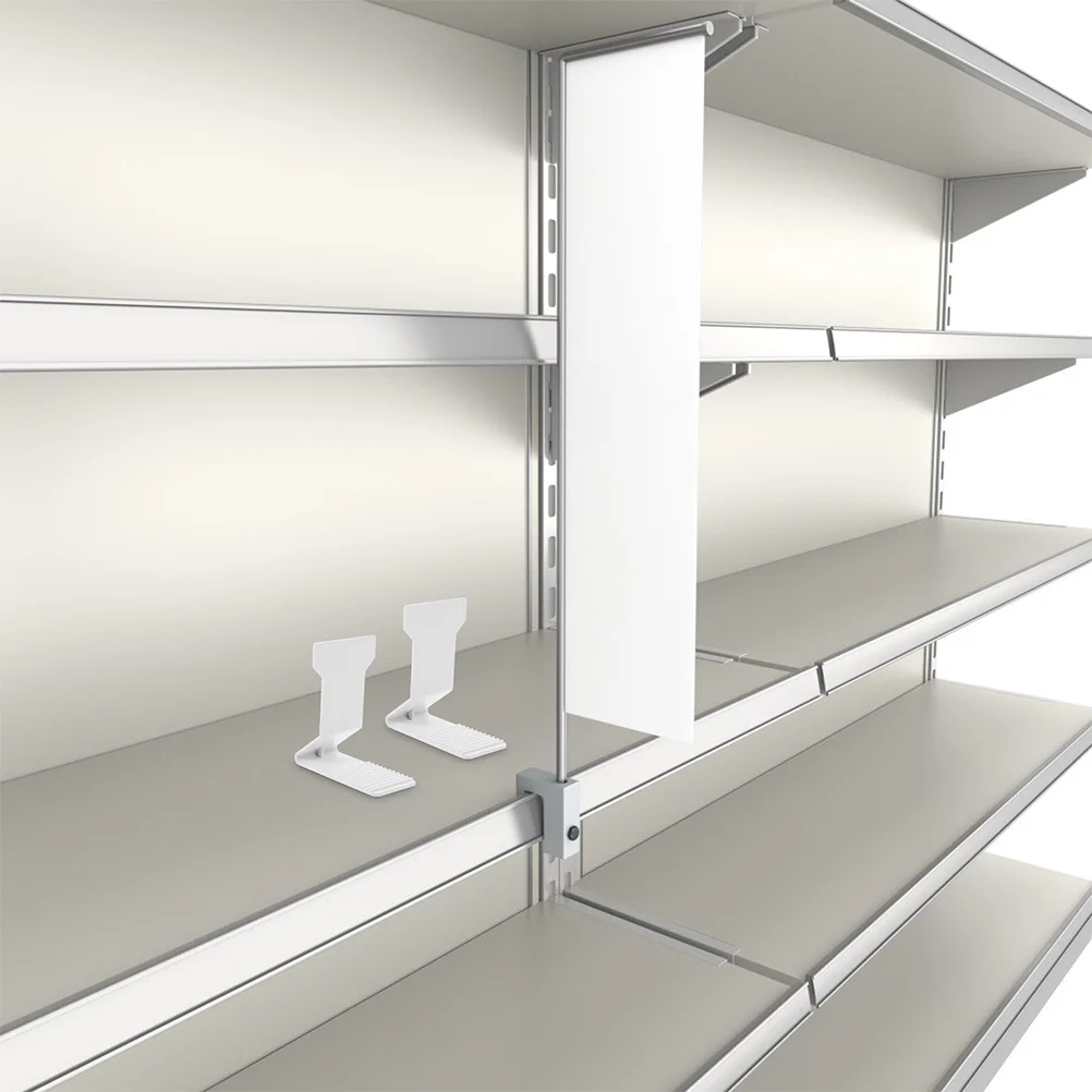 

5 pcs Shelf Support Stand Durable Plastic Anti-Tip Display Rack For Retail Shelving Magnetic Food Organizer