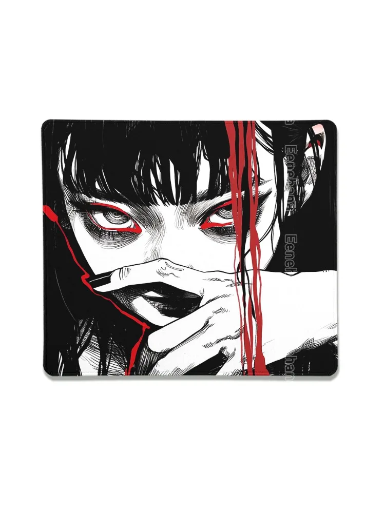 Bizarny Estetyczny Anime Girl Gaming PC Biuro Mroczny Dodatek Kaligrafia Podkładka pod Mysz 45x40cm Szybka E-Sportowa Wodoodporna Mata na Biurko — zdjęcie produktu 7
