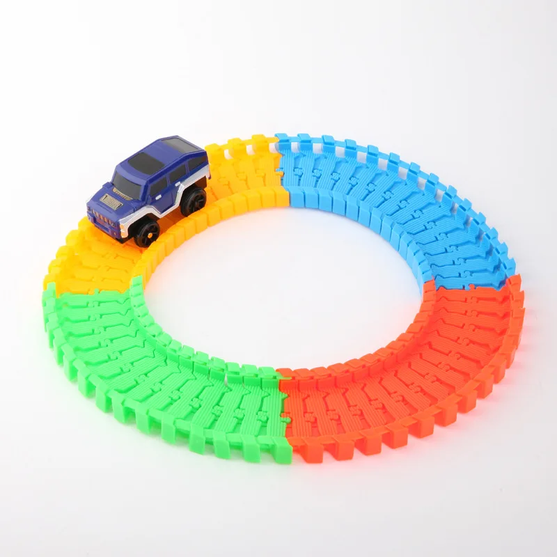 

Exciting Racing Adventure Track Set for Kids, Electric Car DIY Assembly Toy Gift for Boys and Girls