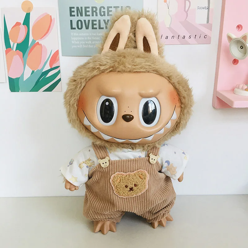 

Только одежда 38 см Labubu Mokoko Zimomo, виниловый комбинезон для куклы, милый аксессуар для косплея, маленькая одежда, украшение для кукол