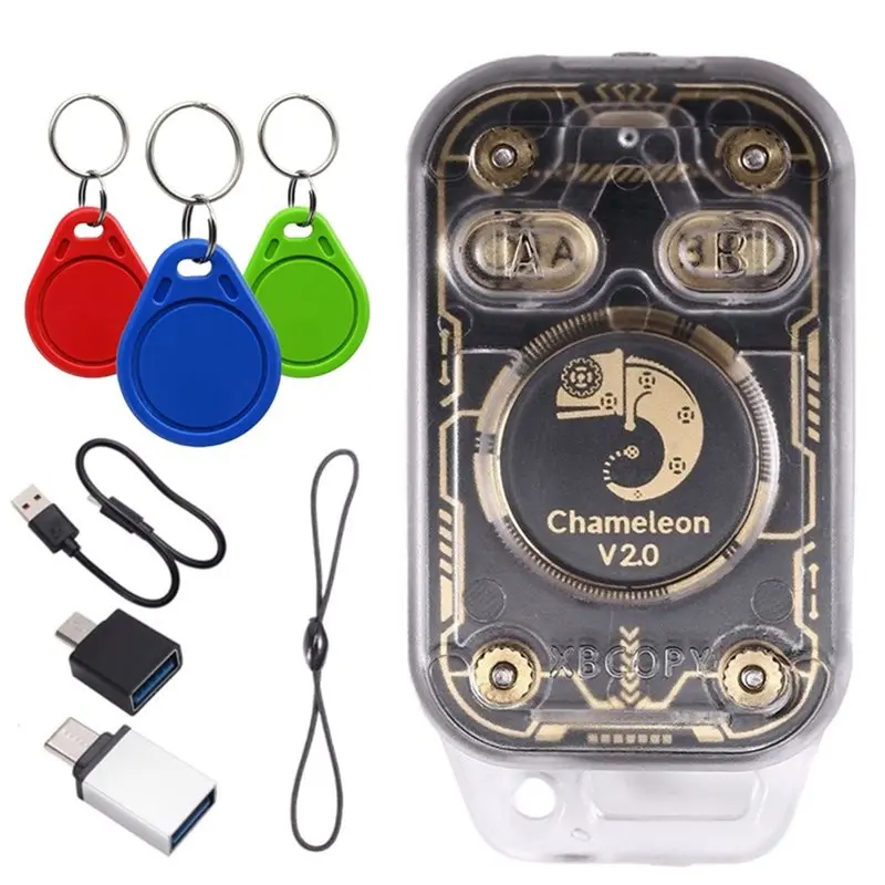 

[LXYA68Z!] Chameleon Ultra V2.0 RFID Smart Chip Reader Emulator+ 3XUID Keychain Duplicator 125K 13.56Mhz Card Decoding Funct