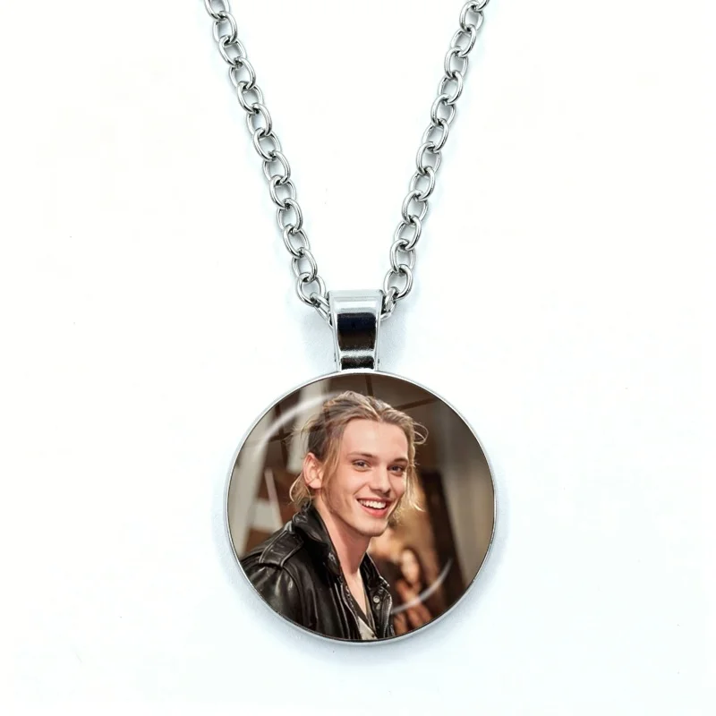 Actor J-Jamie Campbell Bower Necklace for Women Jewelry Cabochon Glass Pendant Fashion Statement Crystal Necklace Wholesale