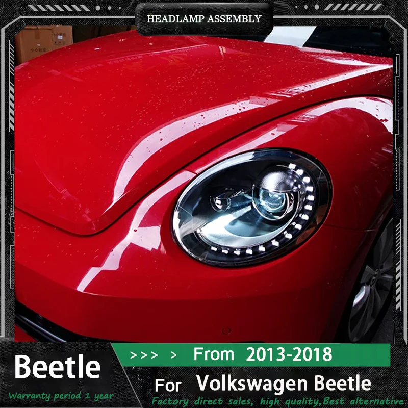 Car LED Headlights For Volkswagen VW Beetle 2013-2021 low to high full LED Auto Headlamp Assembly Projector Lens Accessories Kit