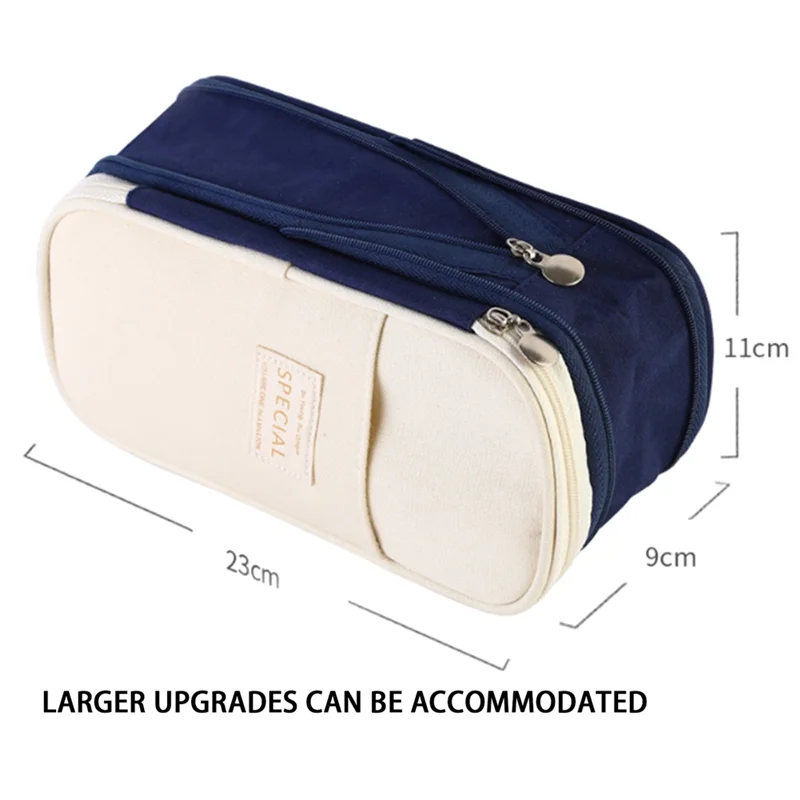 Ingenious-Macaron Double Layer Pencil Bag Pencil Case Pencil Supplies Pencil Storage Bag Box Pouch