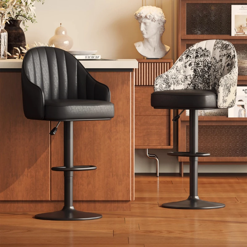 

Unique Cushion Bar Stools Wooden Legs Italian Style Elegant Sustainable Bar Stools High Design Sgabello Da Bar Furniture Luxury