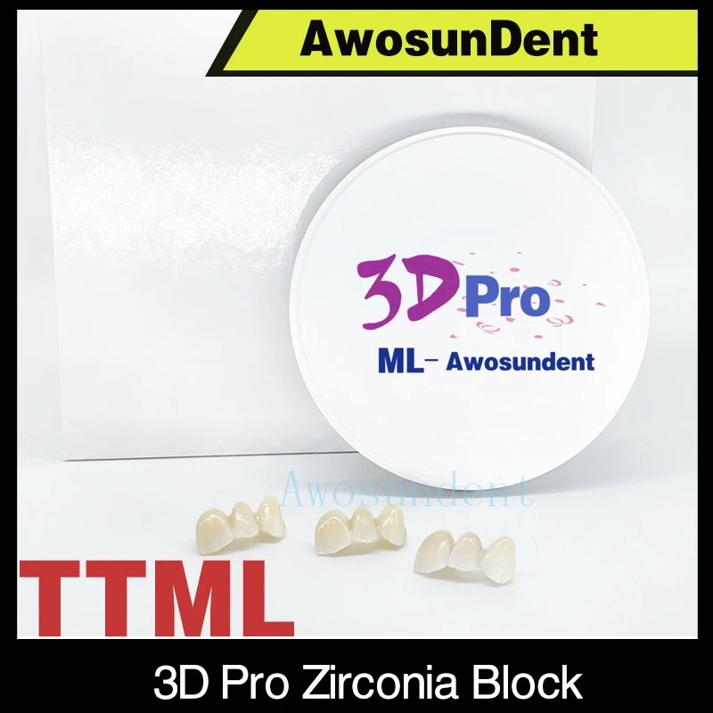 98X18mm 3D Pro Đa Lớp Zirconi Trống Nha Khoa Vật Tư Tiêu Hao Nào Zirconia Khối CADCAM Xay Đĩa