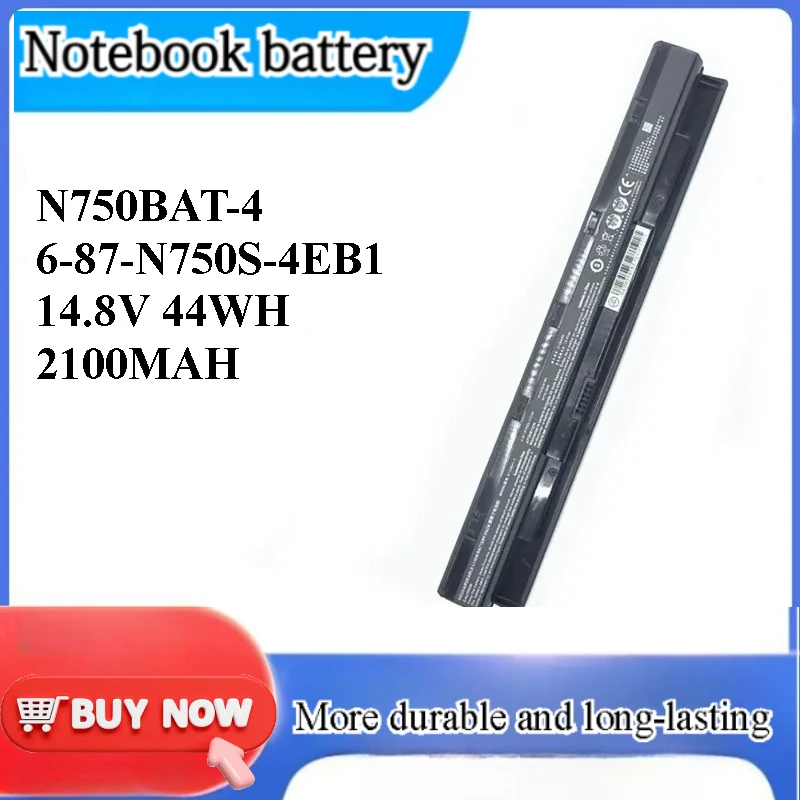 for N750BAT-4 6-87-N750S-4EB1 14.8V 44WH High Capacity Laptop Battery New Arrival