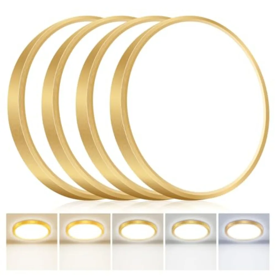 

4PACK Flush Mount LED Ceiling Light Fixture, 5 Color Temperature Options Closet Light Fixture, Small Round Slim Surface Ceiling