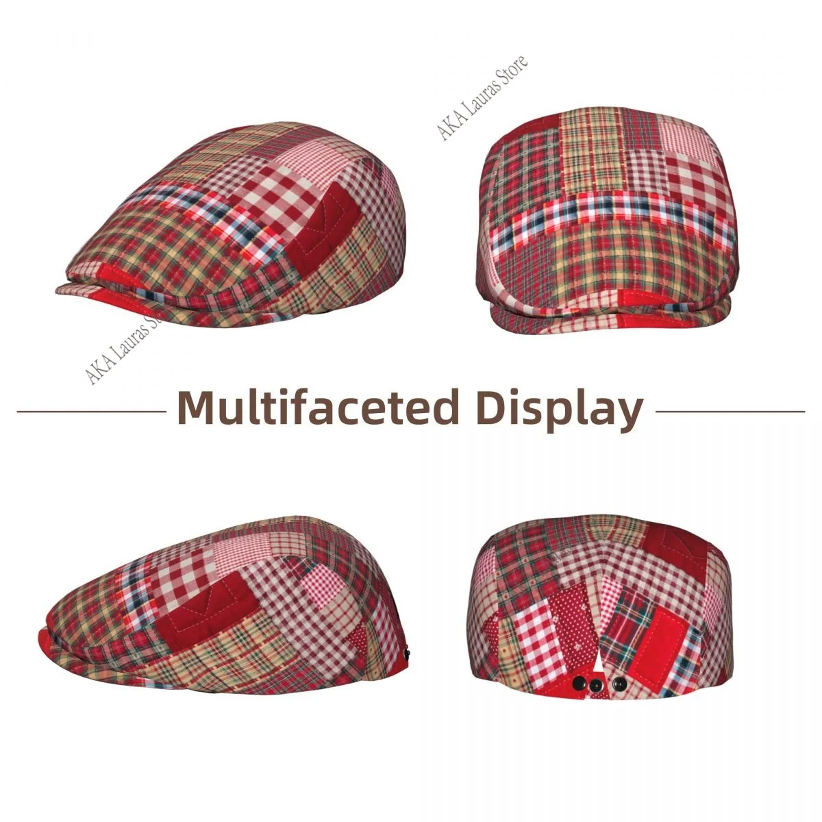Newsboy Cap Peaky Octagonal Hat Vintage Casual Cap Multi Colored Blinds Berets Visor Gatsby Flat Ivy Hat