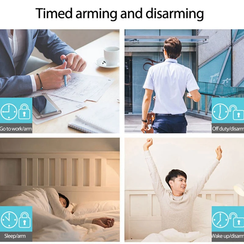 투야 스마트 문짝 창 알람 센서, 문짝 마그네틱 원격 소리 및 빛 암호 해제, 투야 스마트 홈