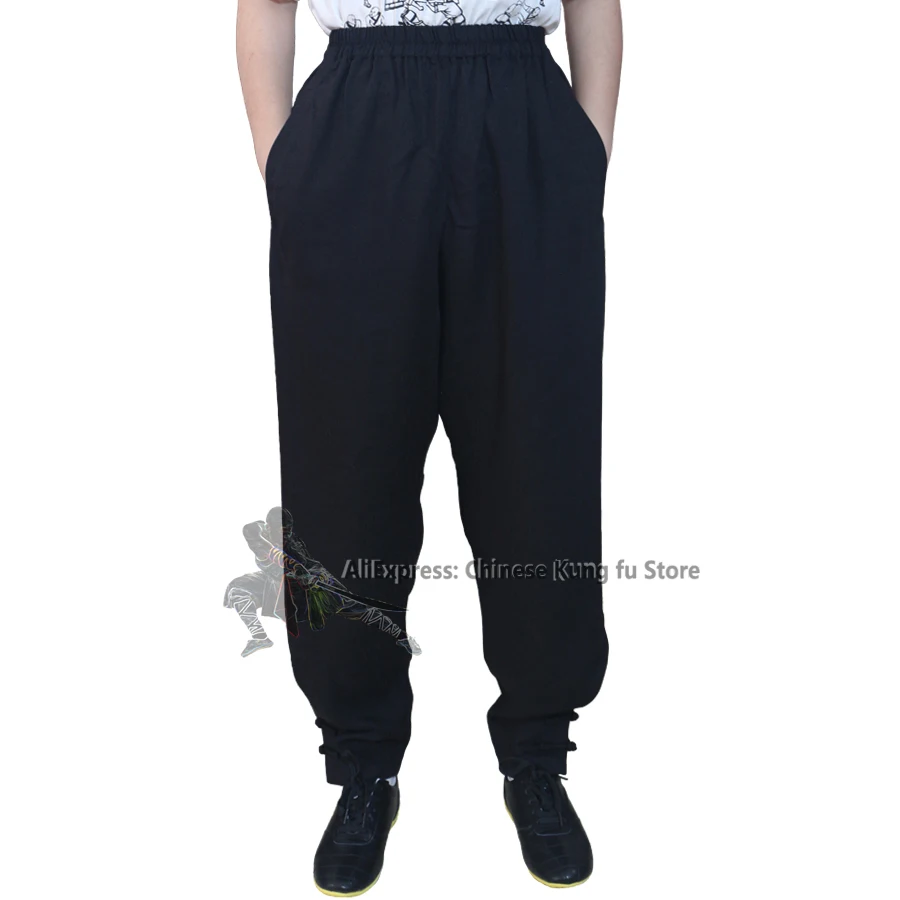 

High Quality Custom Made Chinese Kung fu Pants Loose Fitting Wushu Martial arts Tai Chi Shaolin Trousers 25 Colors