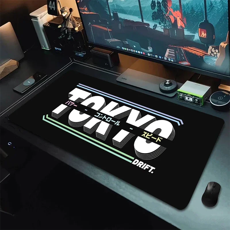 Tokyo Large Mouse Pad Gaming Drift Pc Cabinet Bingsu Desk Accessories Computer Offices Keyboard Mousepad Gamer Mat Xxl 900x400