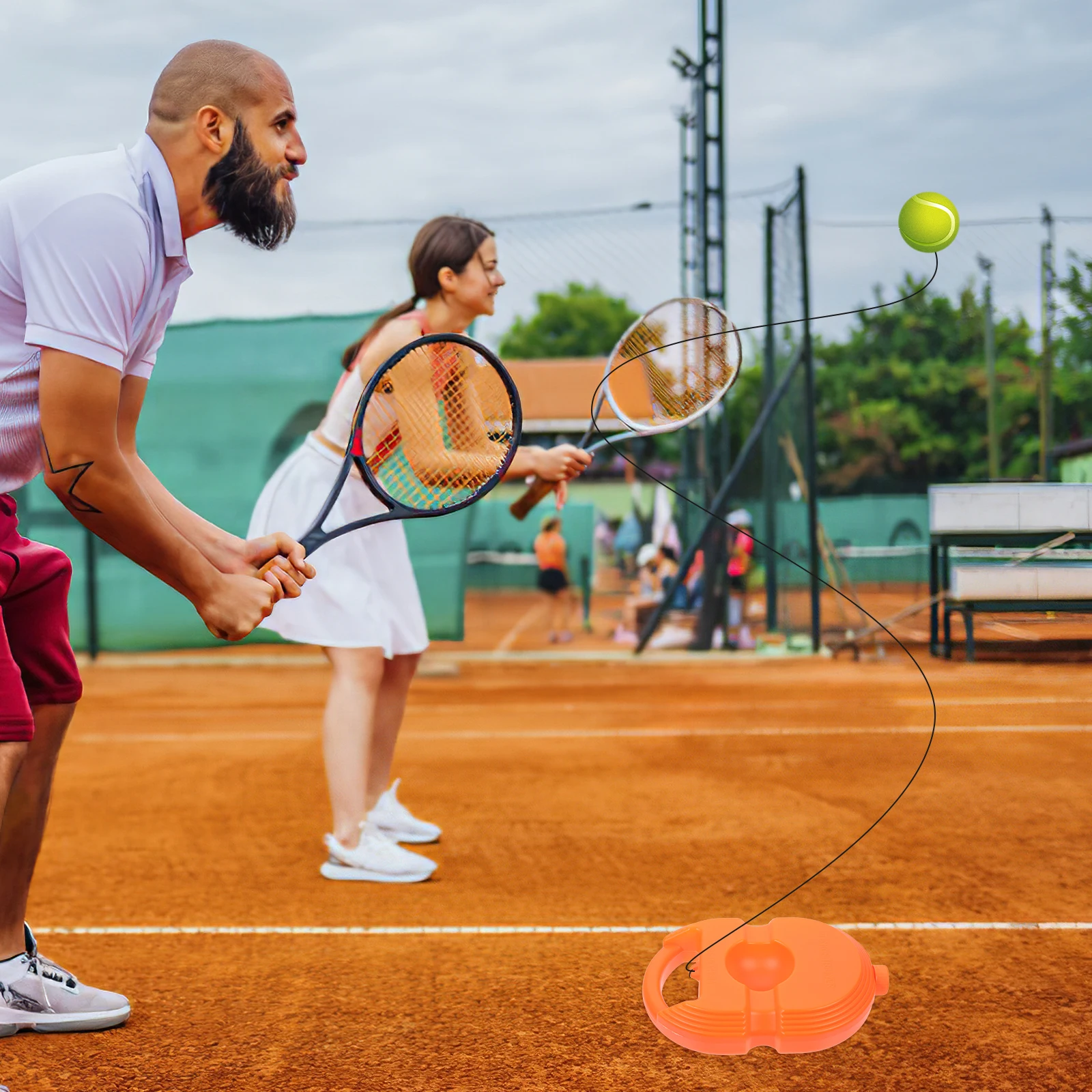 

Tennis Training Device Reusable Practice Equipment For Adult Beginner Portable Rebounder Outdoor Indoor Sports Tool