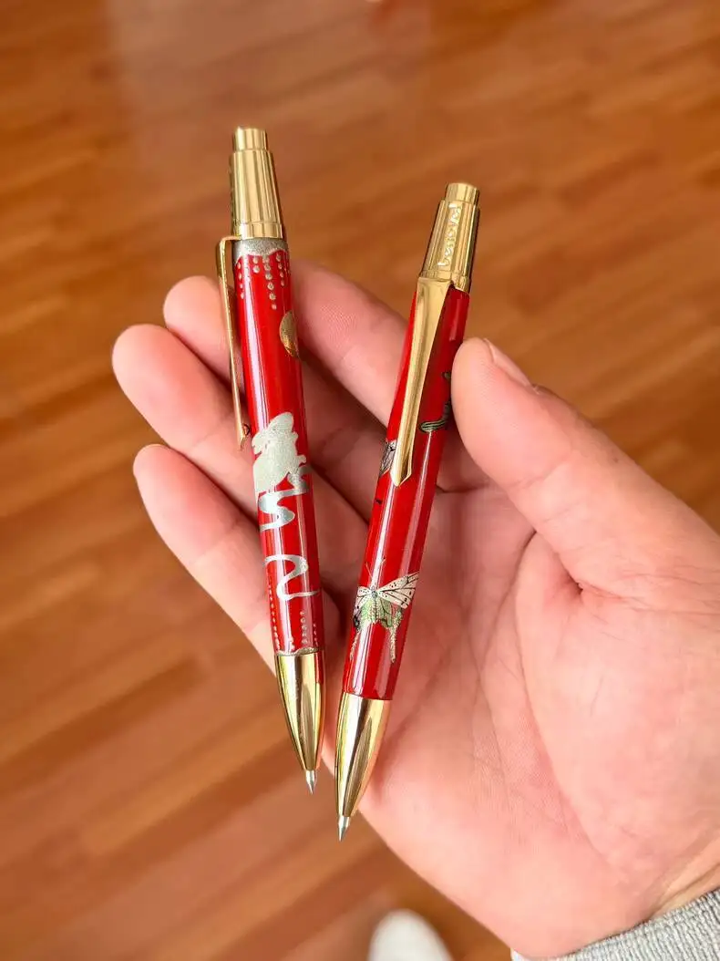 

Lacquer Painted, Mother Of Pearl,luxury Ballpoint Pen, Colorful Butterfly Fluttering Style