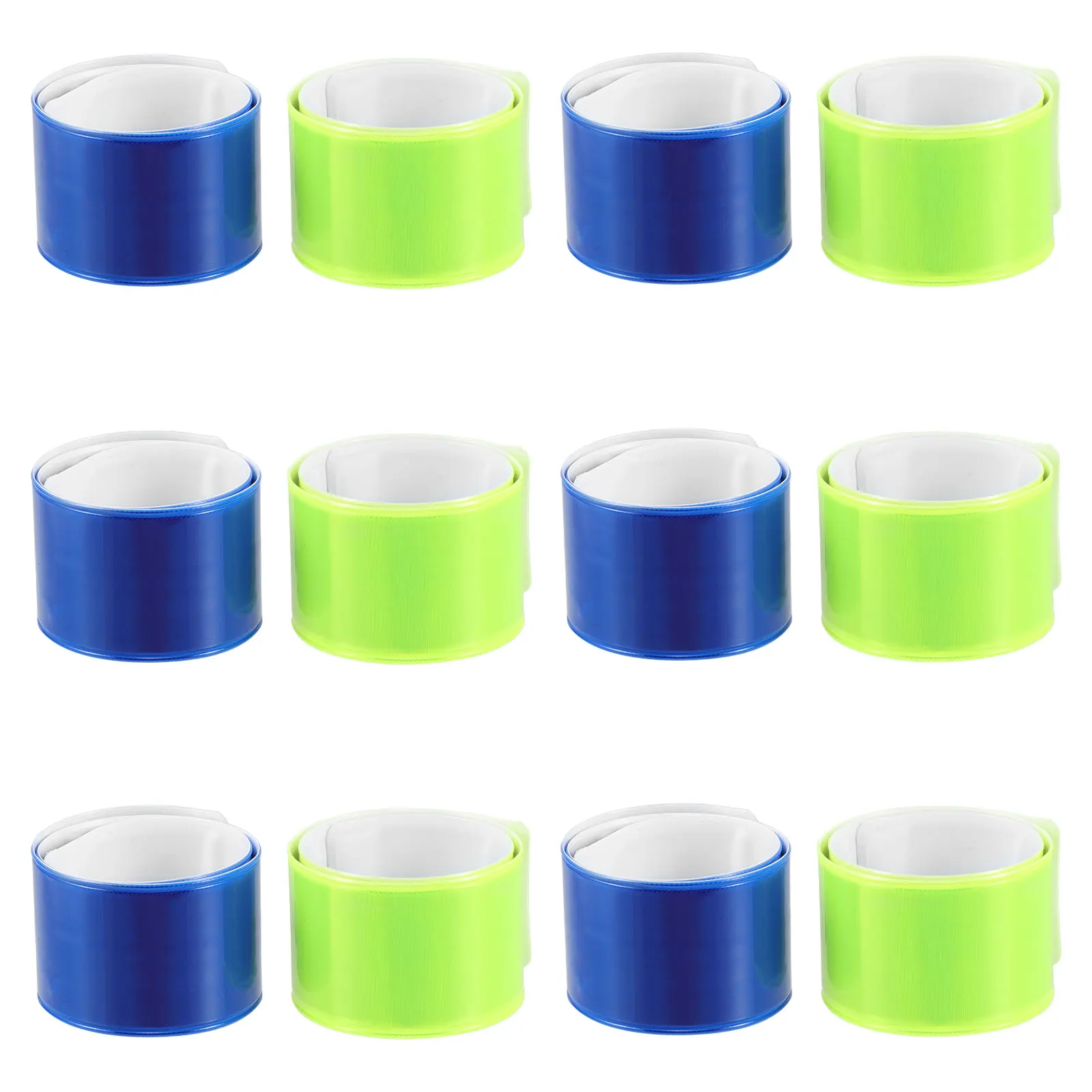 

12pcs Reflective Slap Bracelets Soft Clear Ruler Foldable Lattice Kids Safety Night Running Cycling Wristbands Gifts Outdoor