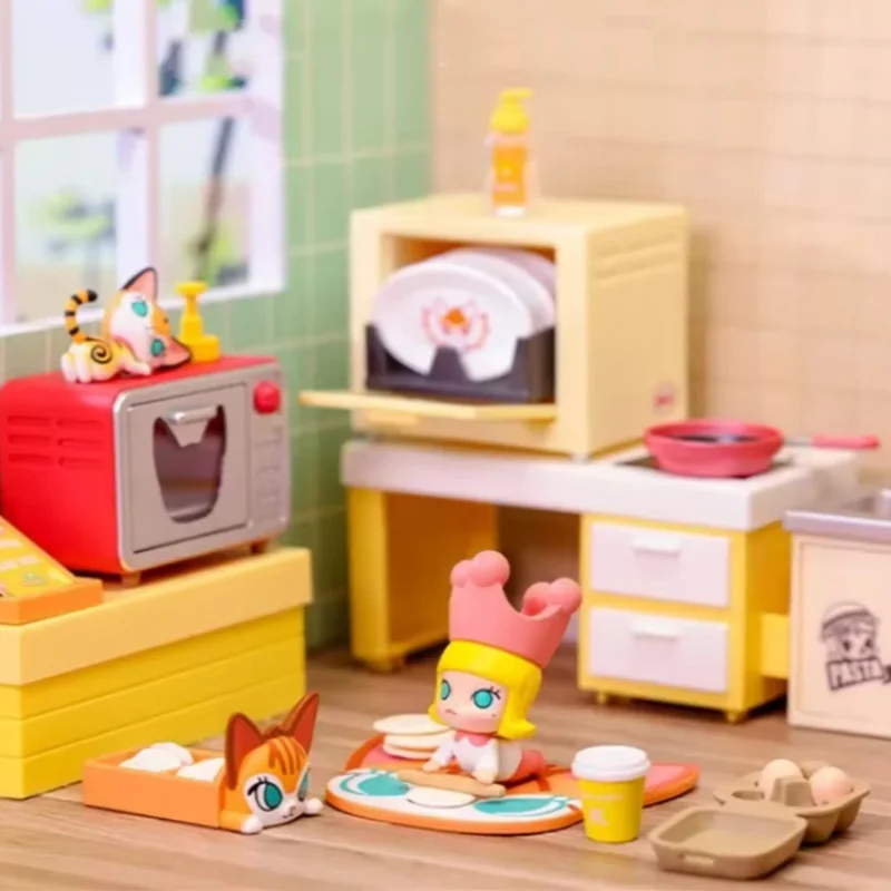 

Pop Mart Molly Cooking Series слепая коробка Mystery Box Kawaii украшения фигурки украшение для рабочего стола милая модель