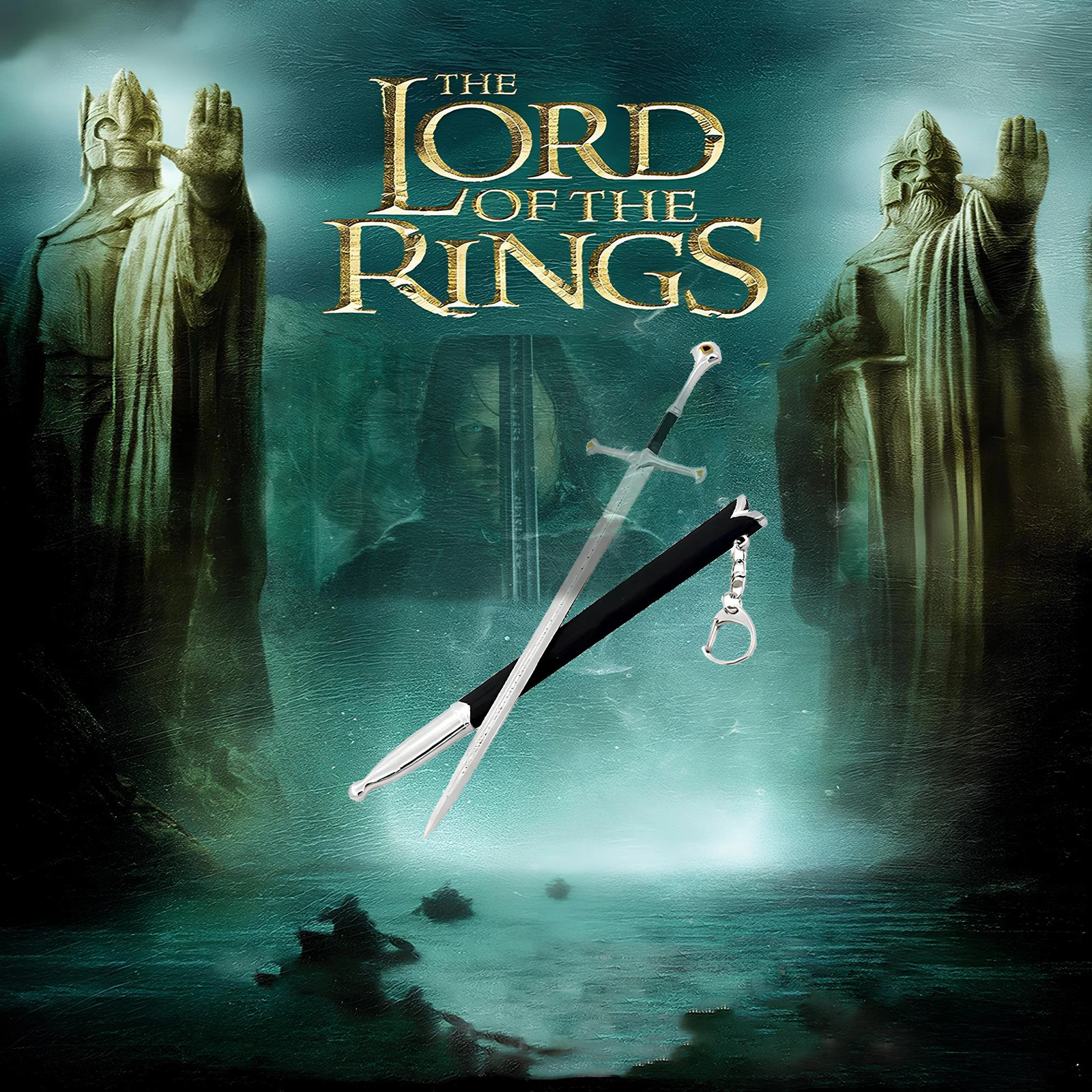 LLavero de espada Narthil Aragorn II Elendil The Lord LOTR Of The Rings, modelo de arma periférica de película, accesorios de Cosplay, coleccionar juguetes
