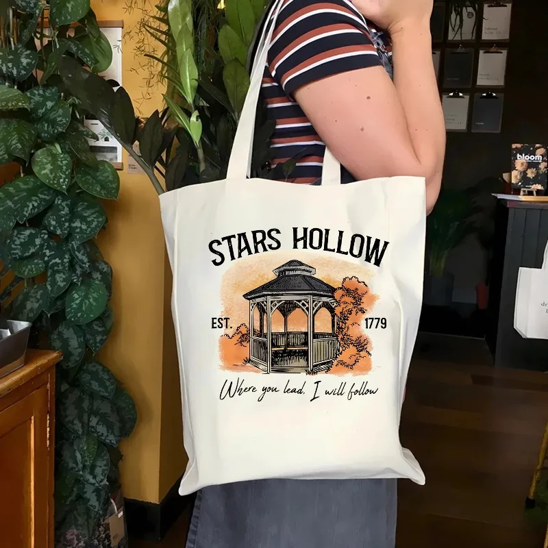 نجوم الجوف حمل حقيبة جيلمور الفتيات الخريف جو حمل حقيبة لوك عشاء حقيبة قماش قنب خمر نجوم الجوف حقيبة نسائية صغيرة هدية