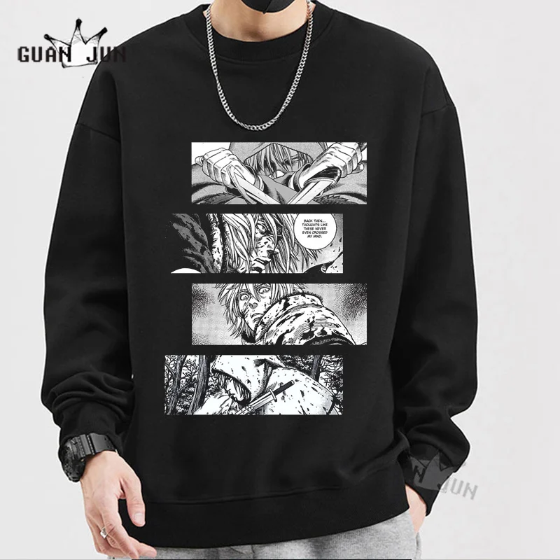 Vinland Saga Men Women Sweatshirt Fall Harajuku Thorfinn Karlsefni Hoodie Long Sleeve O-neck Sweatshirts Causual Pullover Unisex