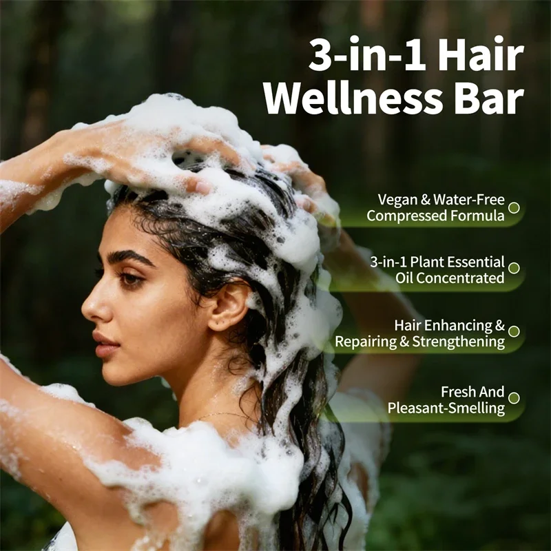 1-3Pcs Usman Grass & Platycladus Shampoo Soap Strengthen Hair Root Growth Shampoo Natural Herbal Hair Loss Treatment Hair Care