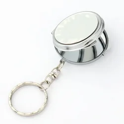 Makeup Mirror Small Round Keychain Double-Sided Folding Mirror Woman Gift Mini Mirror Pendant Bag Decoration