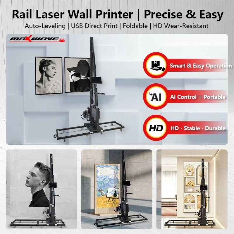 GP200B UV Mural Printer for Wall and Floor Printing with Adjustable UV Lamp