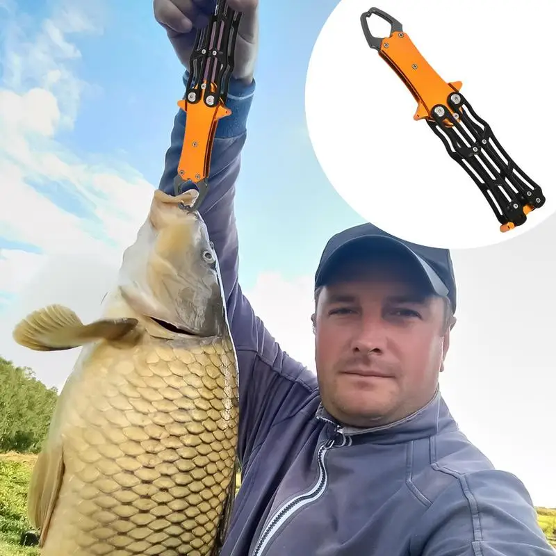 Lip Grippers Fishing Multi-Purpose Fish Locker Multi-Function Hook Remover Professional Fishing Lip Grabber Folding Fish