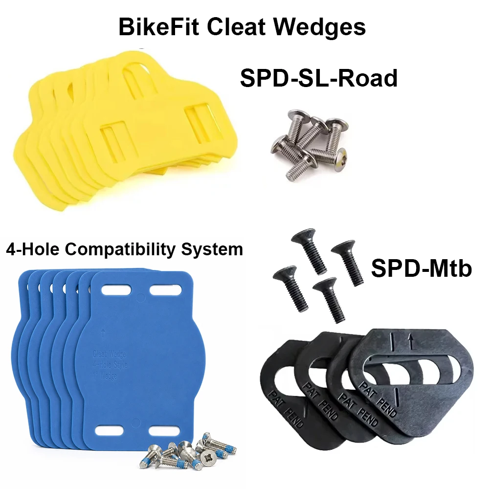 Cuñas de tacos para montaje de bicicleta Shimano Road SPD-SL y MTB SPD ATAC SpeedPlay Crank Bros Cleats 8 unids/pack accesorio para bicicleta