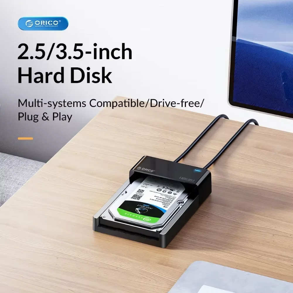 ORICO Festplattengehäuse 2,5 und 3,5 Zoll USB 3.0 SATA 5 Gbit/s Festplattengehäuse für SSD HDD Externe Festplattengehäuse Unterstützung UASP 18 TB