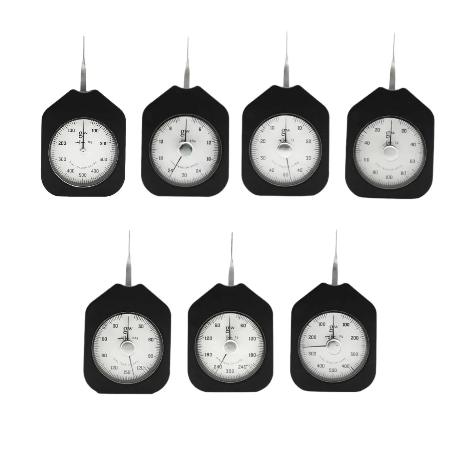 Analog Dial Tension Gauge Non-slip Handheld Lightweight Alloy Head Dynamometer for Electronic Switches Valves Tensile Test