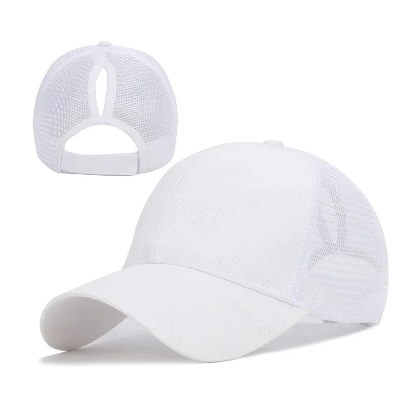 قبعة بيسبول ذيل حصان للنساء ، قبعة شبكية Snapback ، موضة نسائية ، قبعات هيب هوب ، قابلة للتعديل ، في الهواء الطلق ، العظام ، الصيف ، 2020