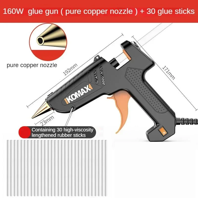 Imagem -06 - Mini Household Industrial Hot Melt Glue Gun Temperatura do Calor Thermo Ferramenta de Reparo Elétrico Uso 11 mm Glue Sticks 30 w