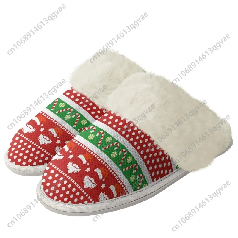 2025 Christmas Series Santa Claus Slippers Mens Womens Home Cotton Plush Bedroom Keep Warm Custom Thermal Lightweight Slipper