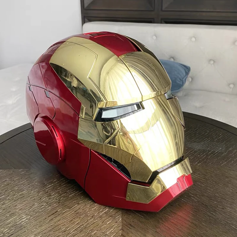 

New Iron Man 1:1 Helmet Mk5 Mk50 Avengers War Machine Cosplay Electric Open Close English Voice Remote Control Christmas Gifts