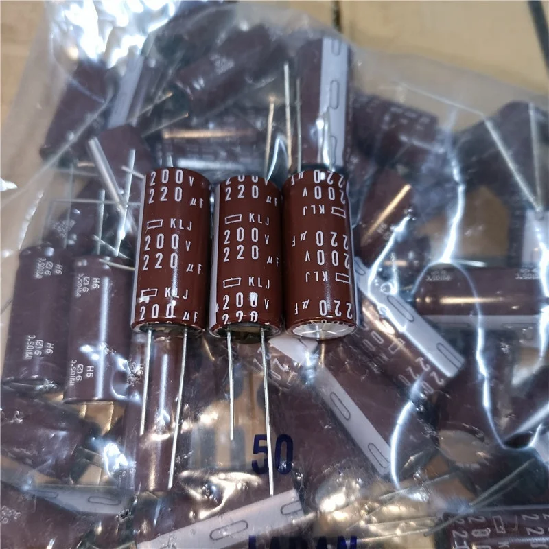 5Pcs Radial Aluminum Electrolytic Capacitor 200V 220UF 16x35mm KLJ Series 105℃ High Temperature