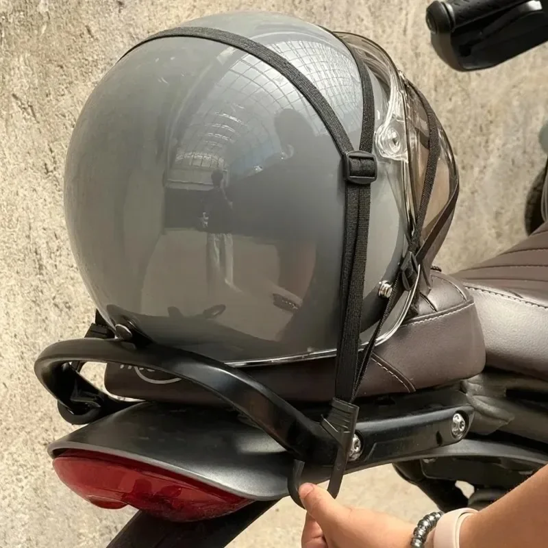 حزام أمتعة مرن قابل للتعديل بنجي الحبل دراجة نارية خوذة شبكة بضائع عالية القوة حبل البولي بروبيلين مع مشبك سريع