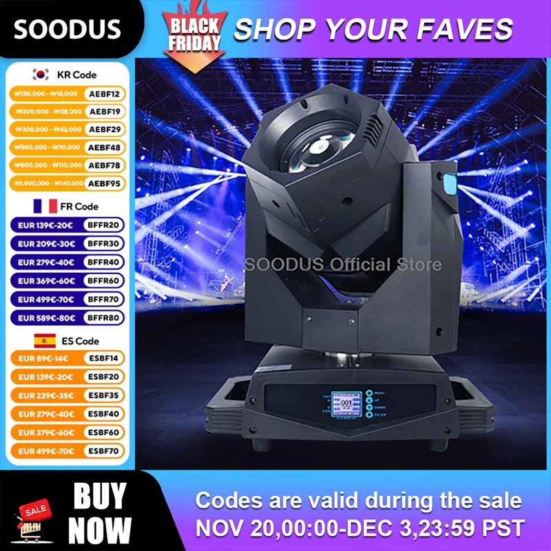 

230 Вт луч + точечный светильник, 14 цветов, освещение с подвижной головкой, дискотека, атмосферный свет, управление DMX с цифровым дисплеем для DJ KTV