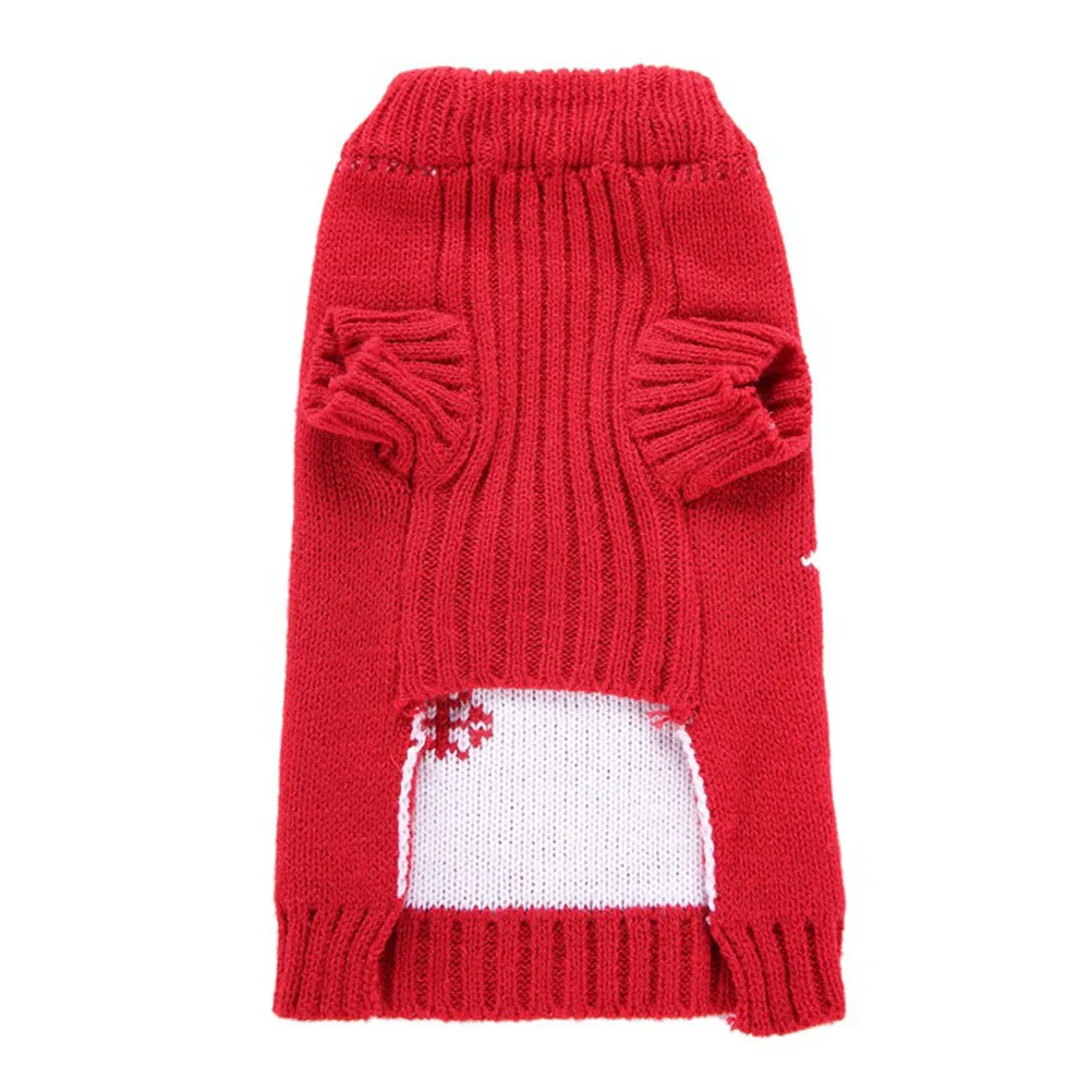 

Christmas Dog Sweater Red Pet Clothes Small Size Durable Design Perfect for Outdoor Photo Christmas Party Outfit Dog