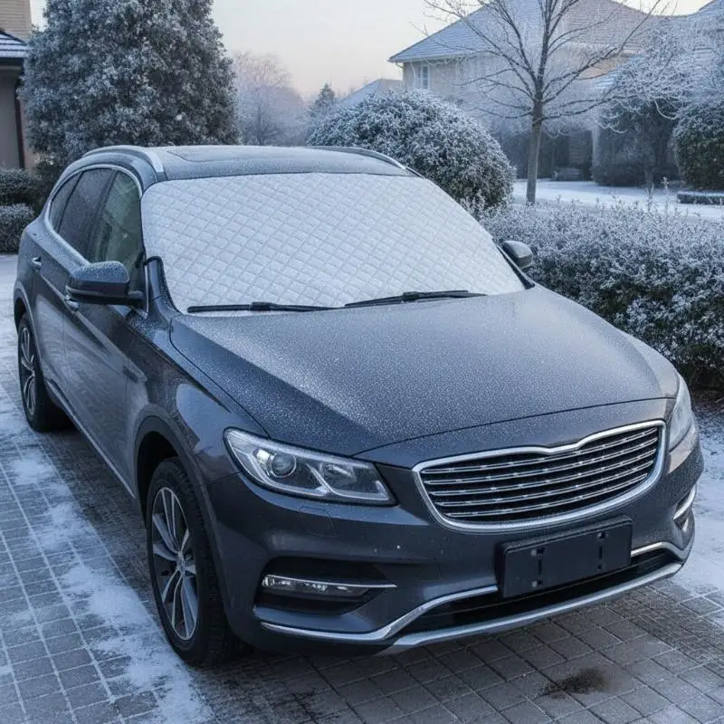1Pcs Aluminum Foil Car Front Window Screen Cover Auto Windshield Shade Dust Protector Anti Snow Frost Ice Shield UVResistant