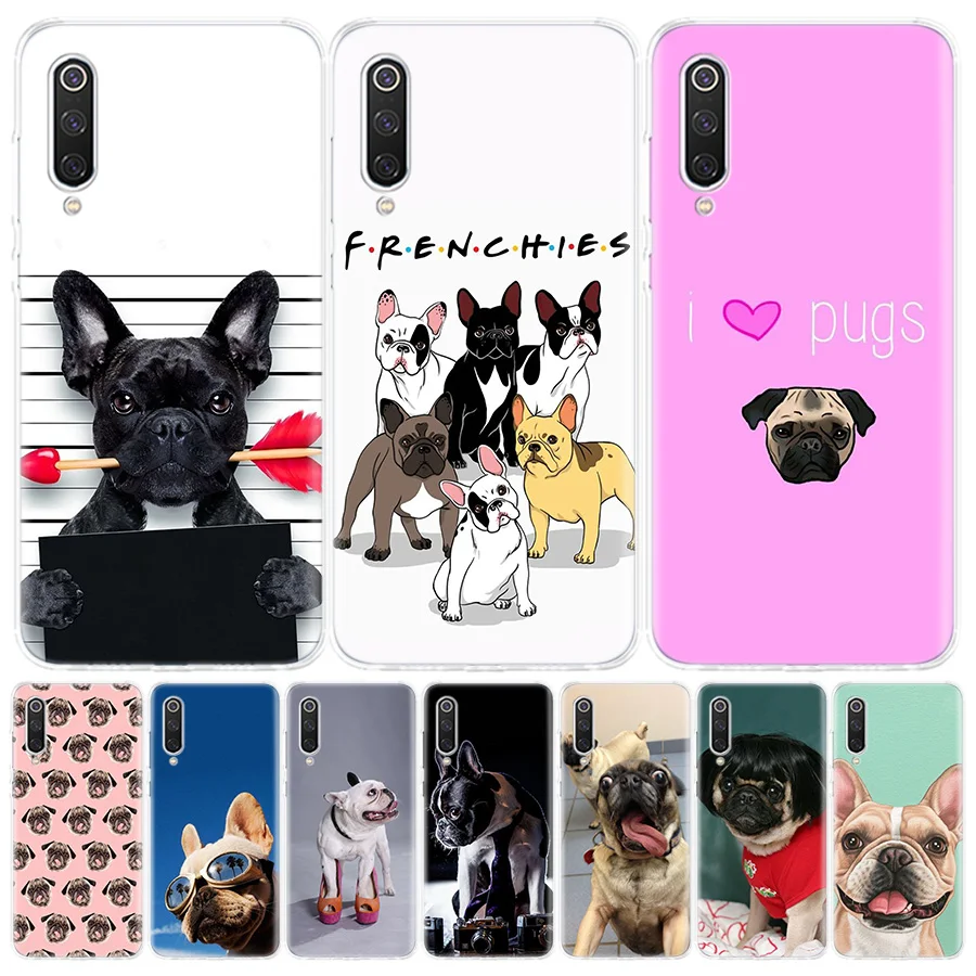 Funda de teléfono suave de perro Bulldog francés para Xiaomi Redmi Note 10S, 11S, 11T, 11E, 10, 11, 12 Pro Plus, 9S, 9T, 5G, 9, 8T, 8, 7, 5