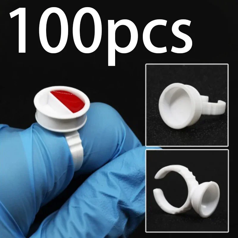 使い捨てタトゥーインクリング,アートメイクアクセサリー,100個,サイズs/m/l,眉毛,リップ,顔料ホルダー用 1