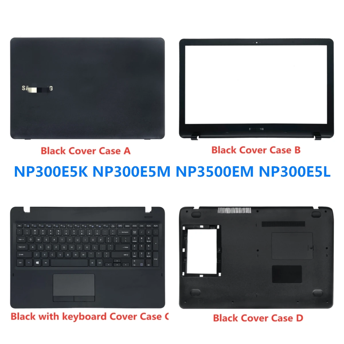 New Laptop For Samsung NP300E5K NP300E5M NP3500EM NP300E5L Laptop LCD Back Cover Case/Front Bezel /Palmrest/Bottom/Hinge