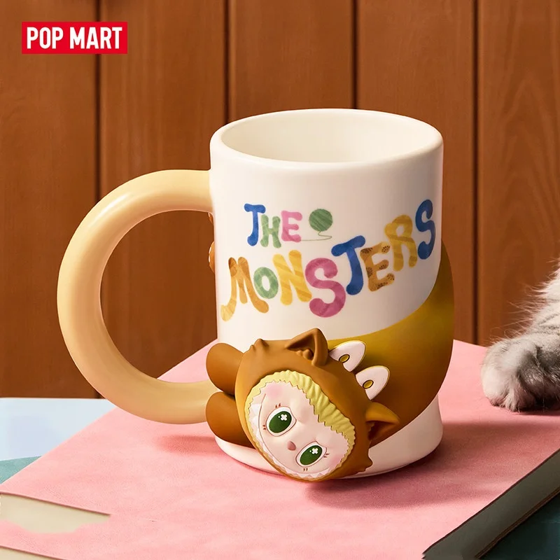 POP MART LABUBU THE MONSTERS Cat Mode On Series Insulated Cup Mark Cup Blind Box Toys Guess Bag Mystery Box Doll Anime Figure